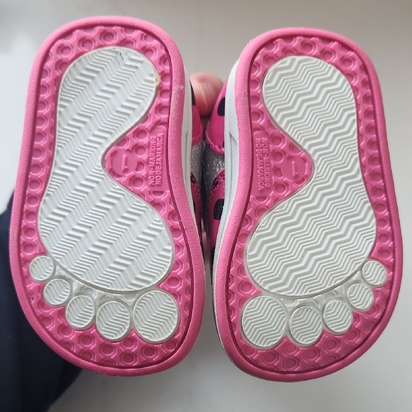 Pink and Black Glitter Kids Sneakers - Picture 4 of 4